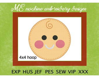 Baby Girl Ginger Embroidery Design, Christmas design, machine embroidery, Festive designs, cute design, Kids, Children, Onesie, Infants