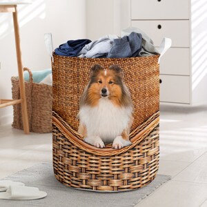 mothers day gift basket,Laundry Hamper Shetland Sheepdog Animal Basket Dog Basket Storage Basket Sheltie Laundry Basket 4 Toy Storage mothers day gift basket,Laundry Hamper Shetland Sheepdog Animal Basket Dog Basket Storage Basket Sheltie Laundry Basket 4 Toy Storage