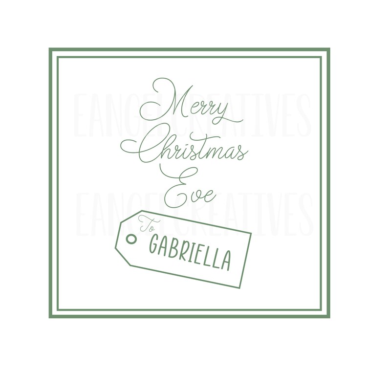 Download Christmas Eve Box SVG Digital File Template | Etsy