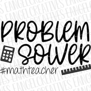 Mattelärare SVG problemlösare digital fil