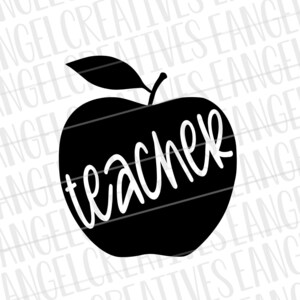 Teacher Apple SVG PNG Digital File