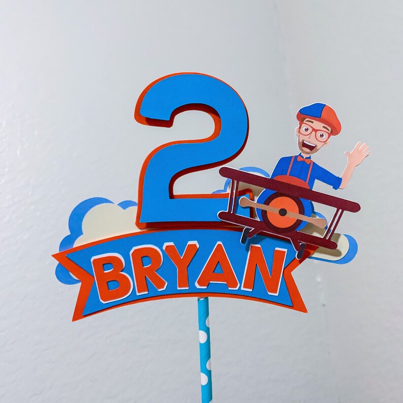 Blippi Ideas Birthday Decor Blippi Birthday Blippir Party Cake Topper Birthday Cake Topper Blippi CakeTopper
