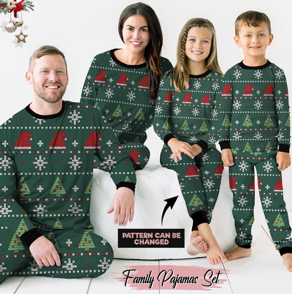 Buy 2022 Family Pajamas in Pattern Christmas Matching Family Pjs Set Christmas Gift Christmas Pajama for Mom Dad Son Daughter Bother Sister Online in India Etsy