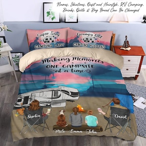 Husband And Wife Camping Partners For Life Personalized Camping Quilt Bed Sets, Gift Idea For Camping Lovers - Vacation, Anniversary Gifts
