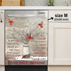  Magnetic Dishwasher Cover Christmas Alpaca with Santa Hat  Kitchen Decor Dishwasher Skins 23 x 26 Inch : Home & Kitchen