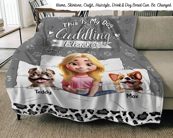 Blanket Dog Mom Gift Ideas Custom Pet Blanket Multiple Pets