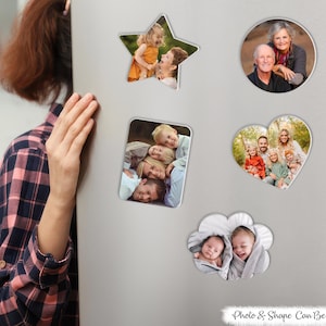 Custom Photo Family Couple Best Friends Gift Personalized Acrylic Fridge Magnet Heartfelt Gift For Couple, For Boyfriend, Girlfriend, Family