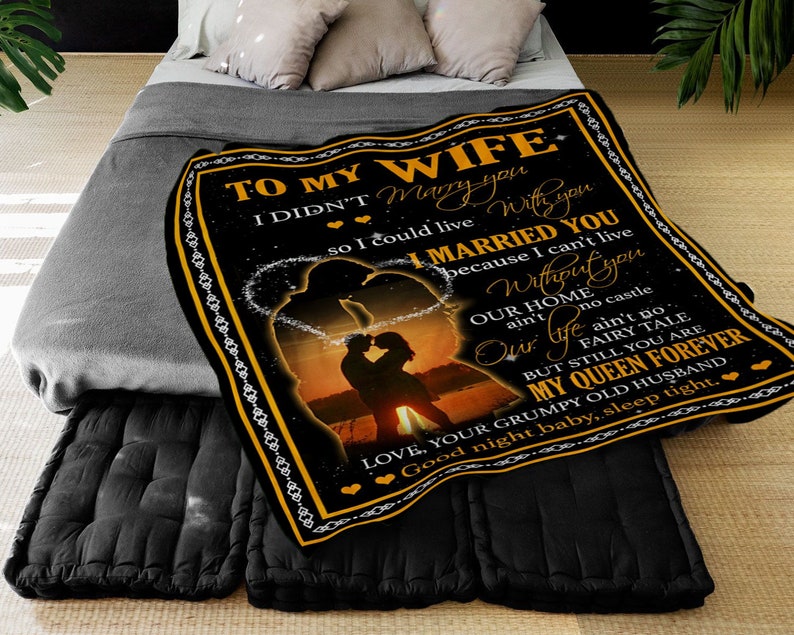 To My Wife Fleece Blanket, Quilts, To My Wife Gift, Gift for Wife from Husband, Anniversary Gift For Wife, Wife Birthday Gift, Christmas gif image 2