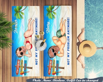 Custom Photo The Legend Has Retired - Personalized Beach Towel, Retirement Gift, Custom Beach Towel, Photo Retirement Beach Towel