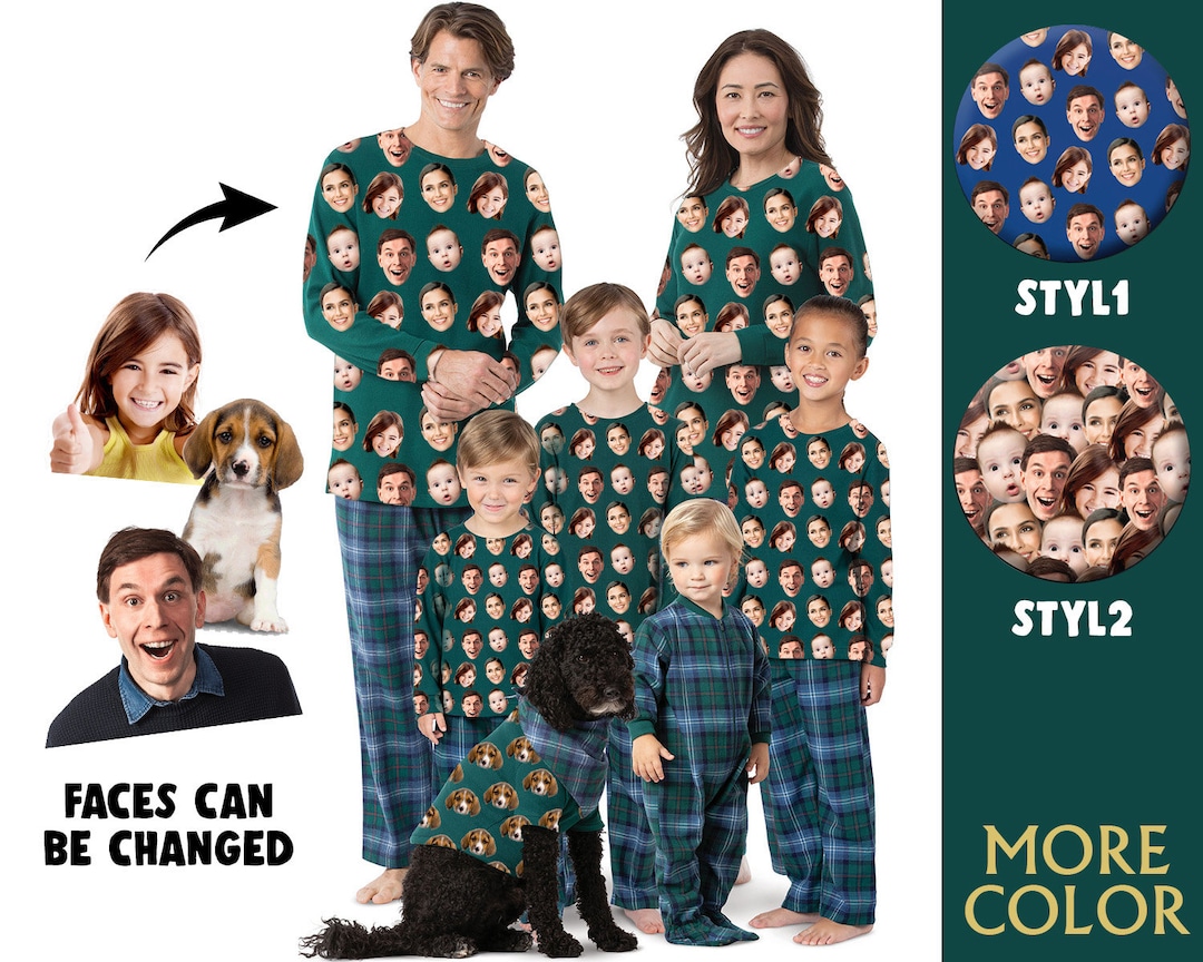 Custom Face Pajamas Custom Gifts Personalized Pajamas Etsy