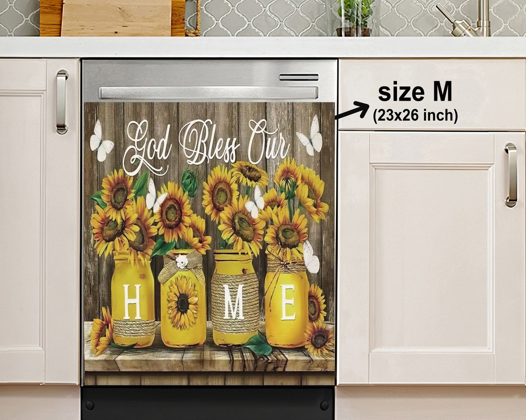 Country Sunflower Dishwasher Cover,farmhouse Dishwasher Cover