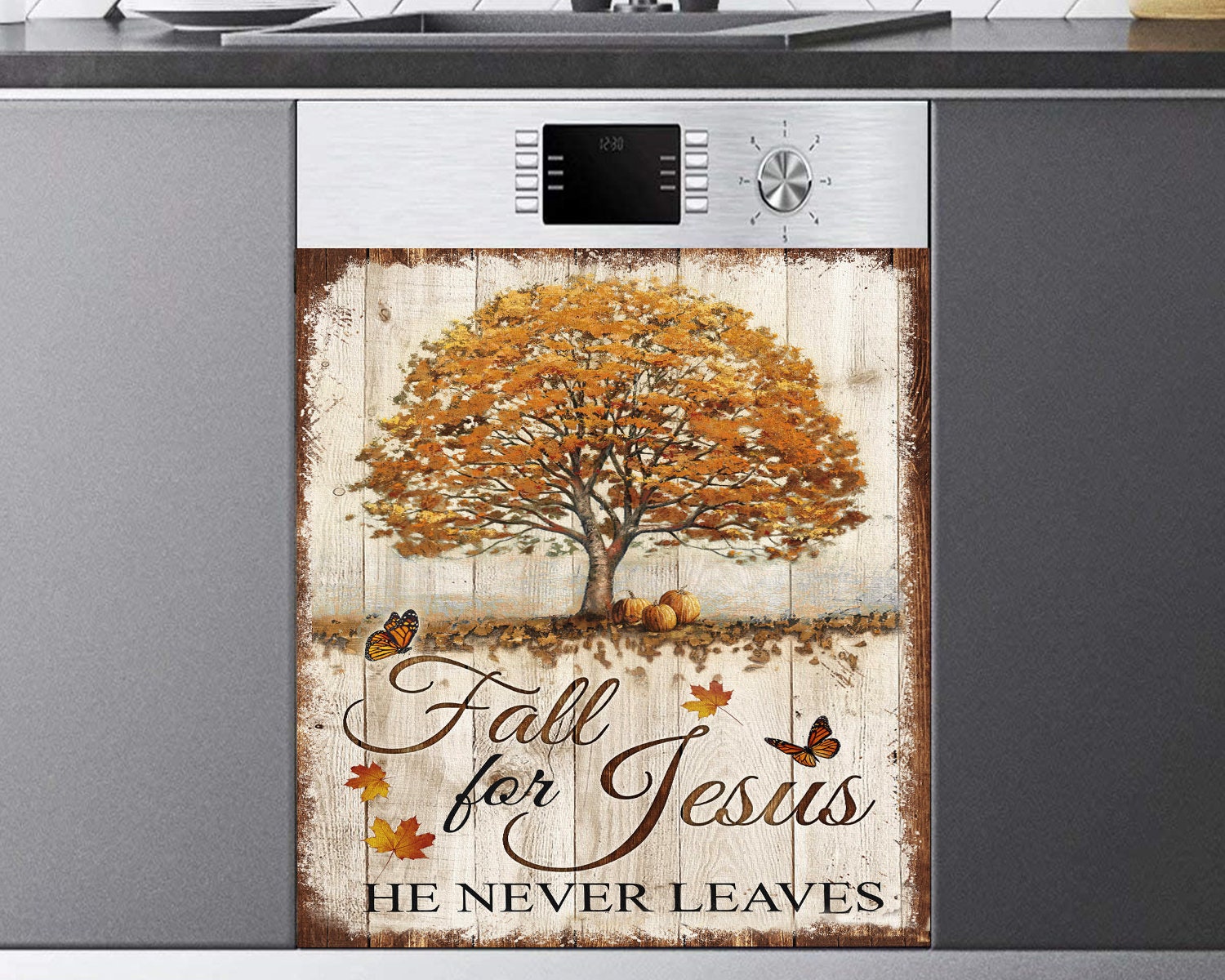 Beautiful tree, Fall for Jesus Dishwasher Magnet Cover, Dishwasher sticker