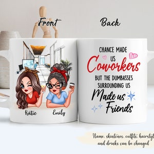 Chance Made Us Coworkers Personalized Custom Mug, Funny Coffee Mug For Friends, Colleague Leaving, Coworker Leaving Gift, Anniversary Gifts