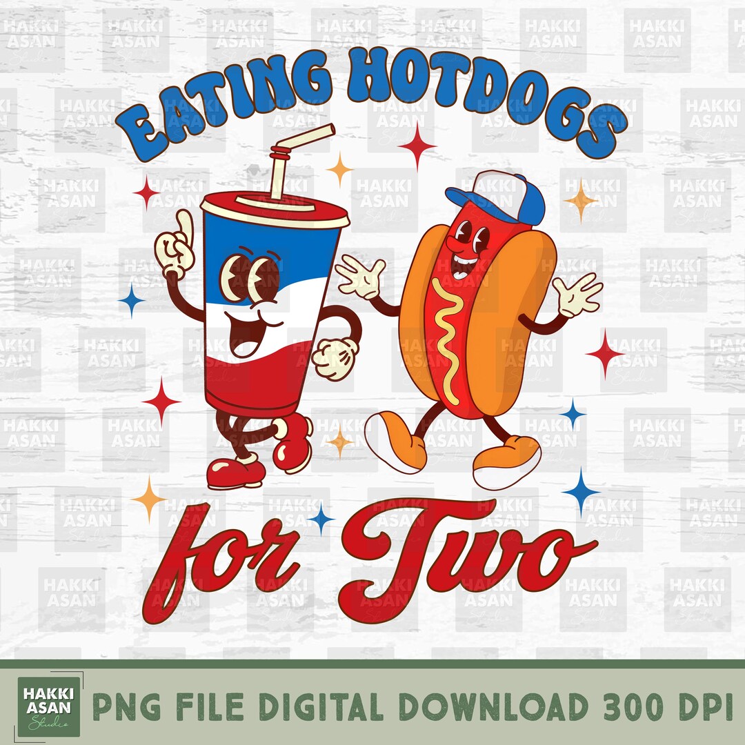 4th of July Pregnancy Announcement Eating Hotdogs for Two PNG ...