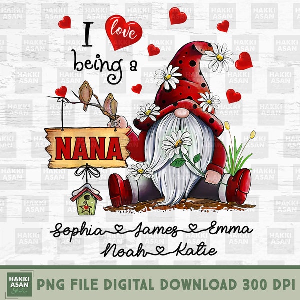 Gnome I Love Being Nana Grandma Mommy Auntie Png, Mother's Day Gift, Gift For Mom, Mother In Law Png,  Gnome Mimi Png, Mom Birthday's Png