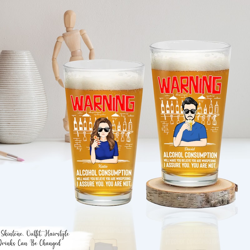 Funny Beer Glass - Etsy