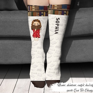 I&#39;m Reading - Gift For Book Lovers - Personalized Socks, Custom Name Socks, Funny socks saying, Gifts for bookworms, Funny Reading Socks