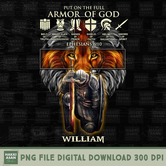Christian PNG, Armor of God Sublimation Design, Bible Verse Shirt Design, Bible Verse Ephesians Digital Download, Faith DTF Design