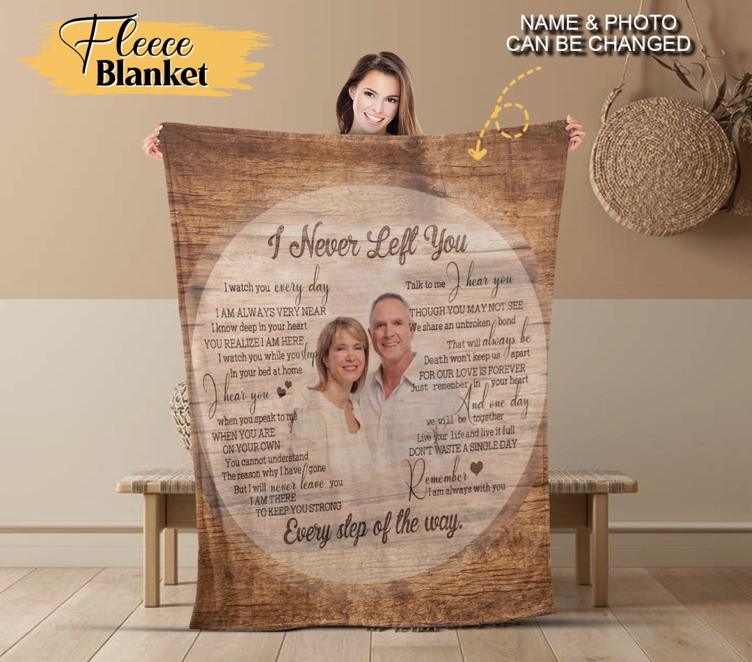 Personalized Memorial Blankets With Pictures of Loss of Mom, Quilt