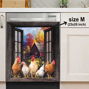 Stain Glass House Chicken Butt Magnets Fridge Decor Chicken Butt