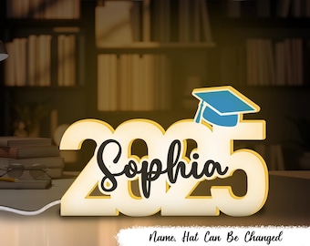 Class Of 2025 Graduation Personalized Light Box, Graduation Gift, Graduation Party Decoration, Gift for Graduation Day, Graduation Keepsake