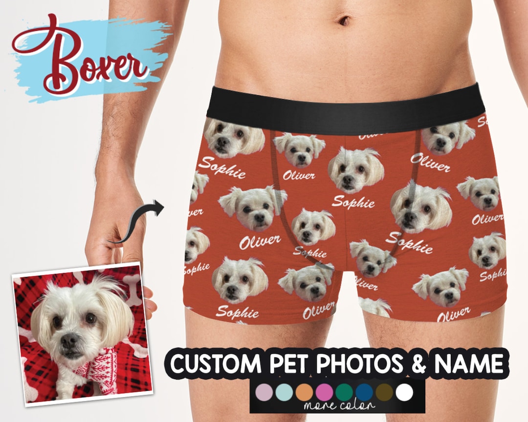 Personalized Face Boxers for Boxers for Husband/boyfriend, Custom Name