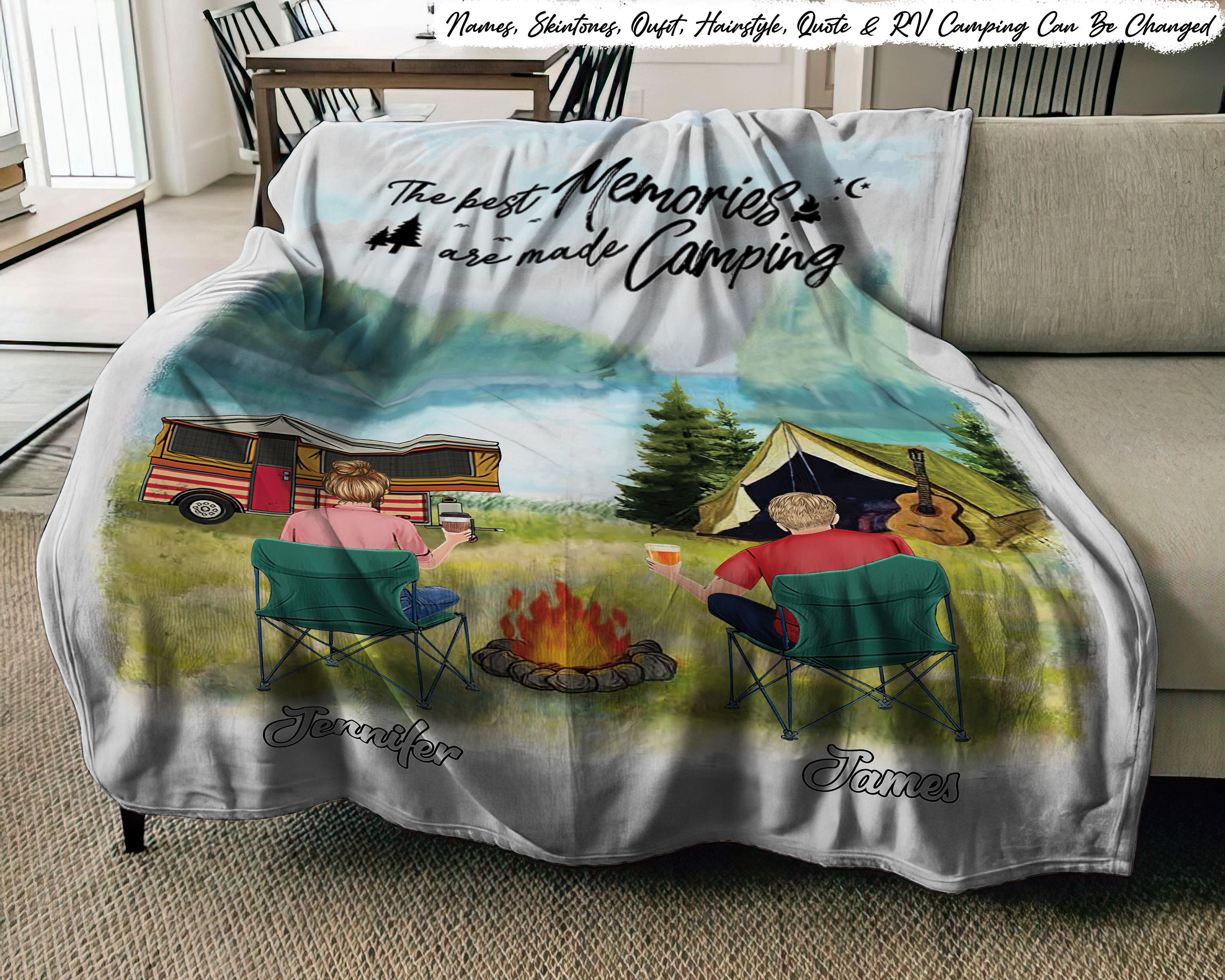 Custom Personalized Camping Blanket Making Memories One Campsite