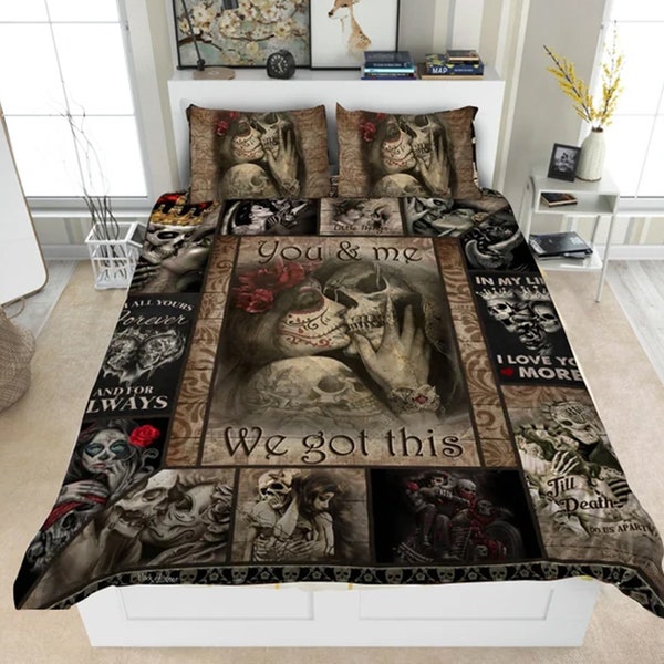 Skull Love Duvet Cover Set Quilt Bedding Sets Comforter Cover