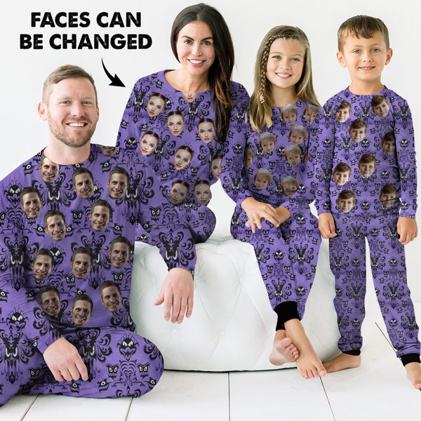 Haunted Mansion Pajama Set, Foolish Mortals halloween costume Face, Halloween Pajamas, Halloween matching pajamas, Halloween Gift for Kids