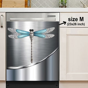 Paris Tower Dishwasher Magnetic Cover – 23x26 Inch Reusable Decorative Appliance Skin, Hides Scratches & Dents