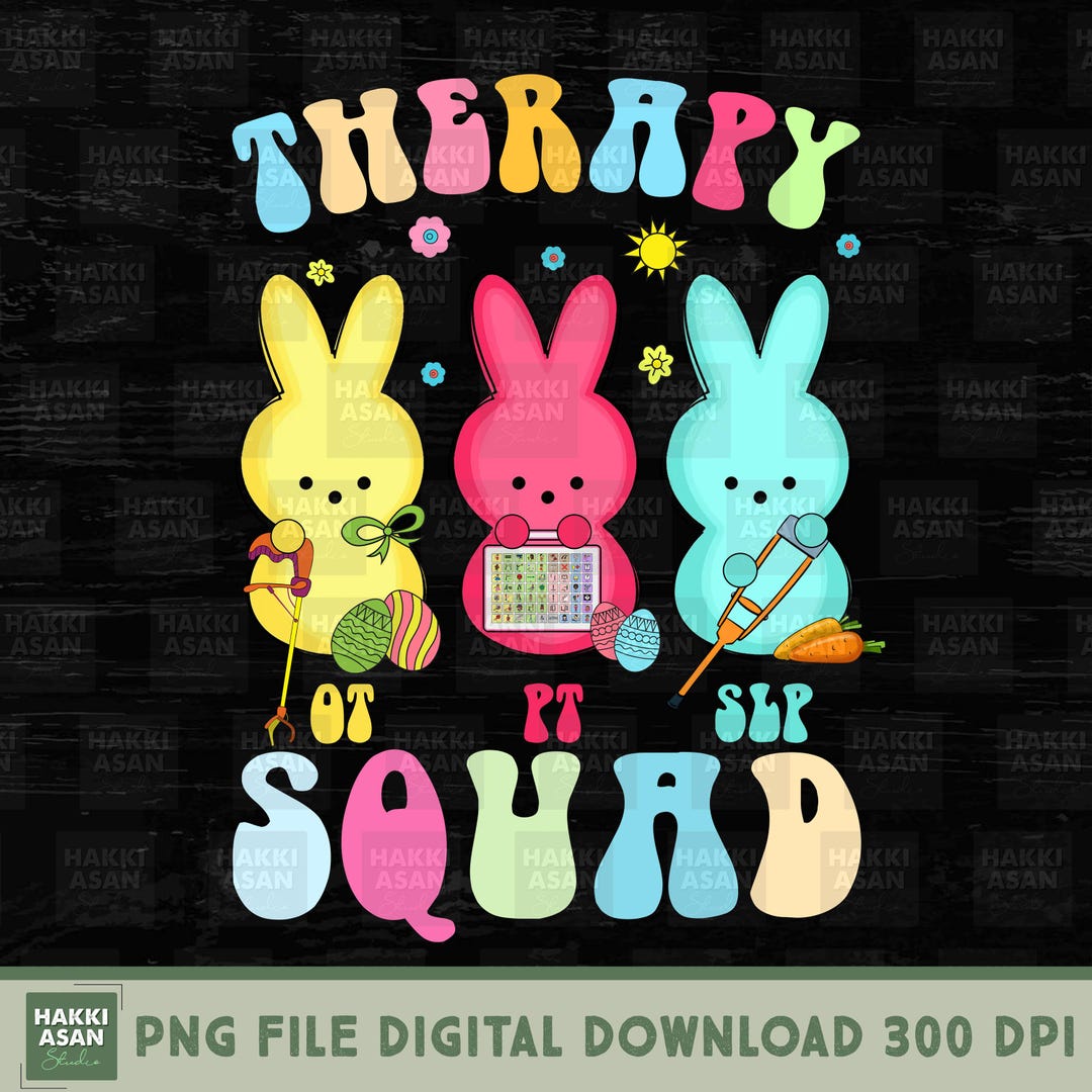 Therapy Squad Easter Day SLP OT PT Bunny Eggs Therapist, Slp Ot Pt ...