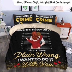 I Want To Do It With You Custom Personalized Couple Quilt Bed Sets - Valentine&#39;s Day Gifts - Anniversary Gifts for Husband, Gifts for Wife