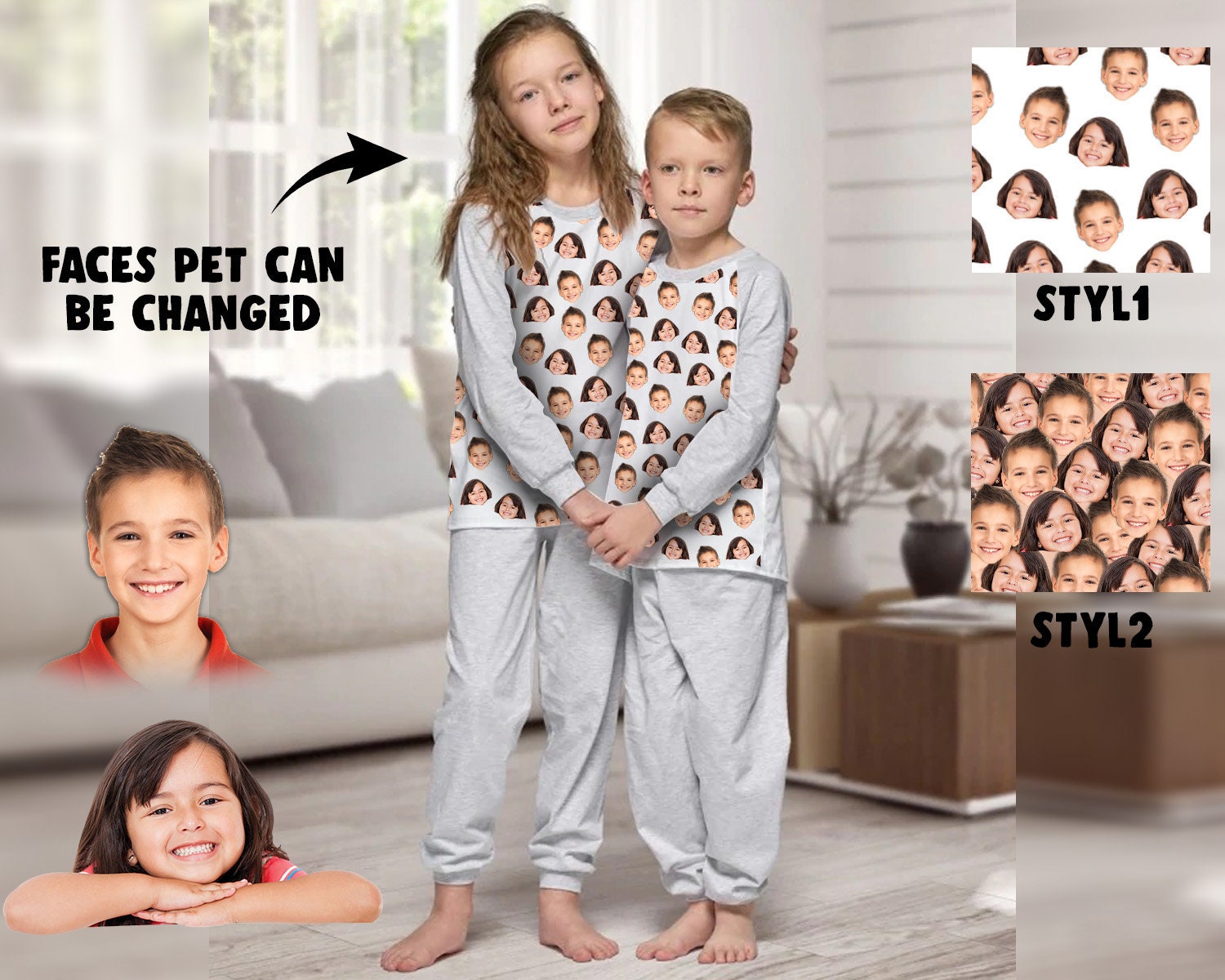 Pajamas with your face on them sale