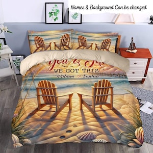 Personalized Gifts For Couple Quilt Bedding Set, Valentine&#39;s Day Gift for Her Him Boyfriend Girlfriend Wife Husband, Couple Anniversary Gift