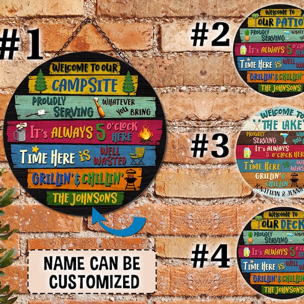 Personalized Patio Signs Etsy