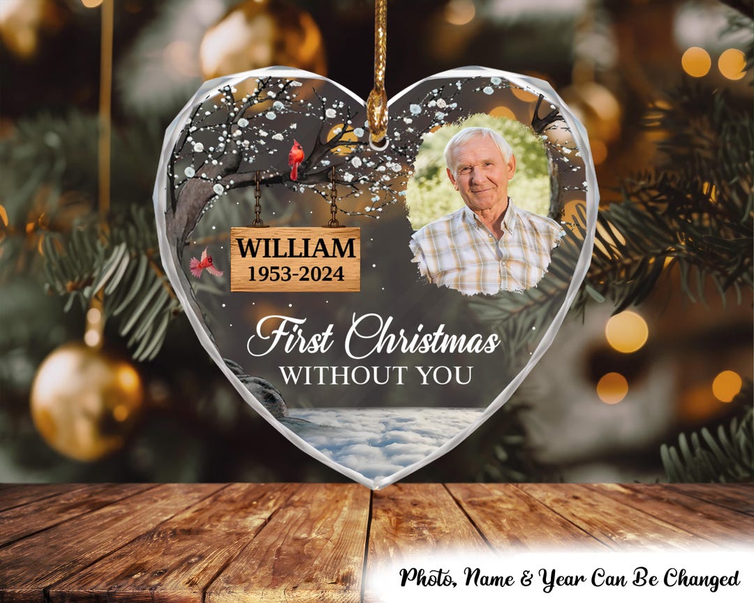 Personalized Memorial Glass Keepsake, Custom Photo