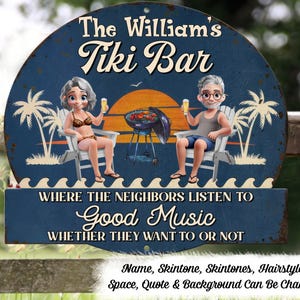 Couple Poolside Paradise - Personalized Custom Shaped Metal Sign, Custom Backyard Pool Sign, Poolside Metal Sign, Beach House Decor