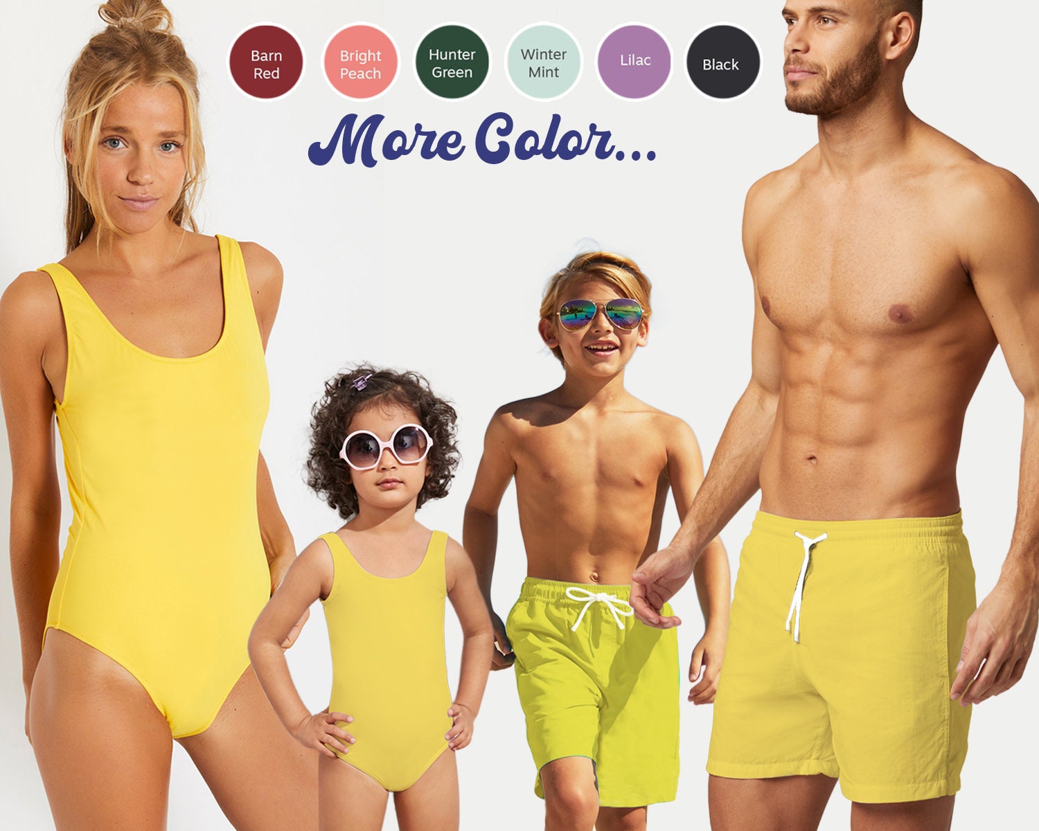 Buy Family Swimwear, Personalized Gift, Family Beachwear, Matching Swimwear,  Girl Swimsuit, Couples Swimwear, Father's Day Gift, Swim Trunks Online in  India 