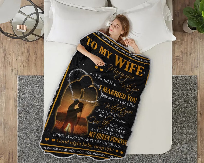 To My Wife Fleece Blanket, Quilts, To My Wife Gift, Gift for Wife from Husband, Anniversary Gift For Wife, Wife Birthday Gift, Christmas gif image 5