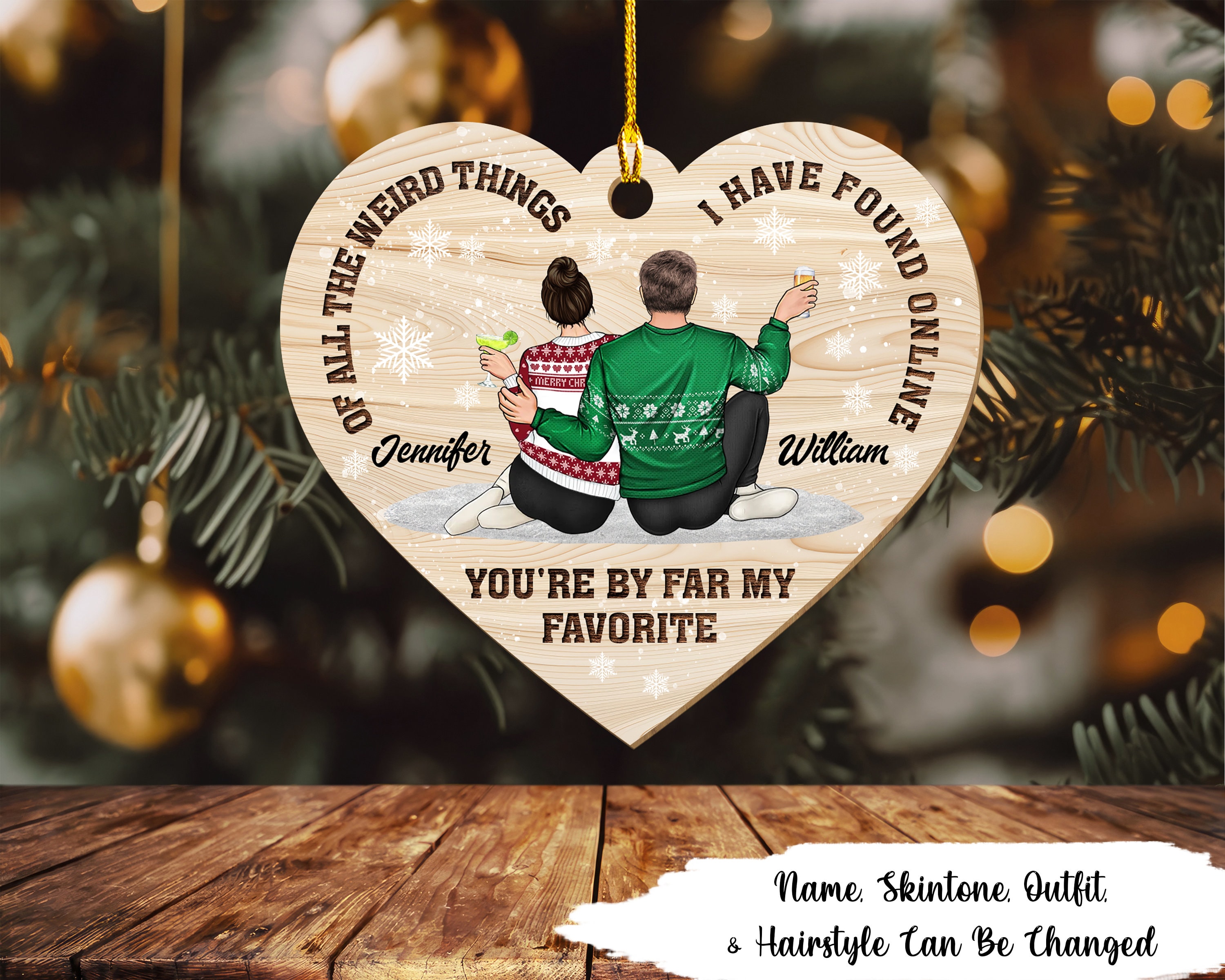 Of All the Weird Things Christmas Gift for Couples,husband,wife