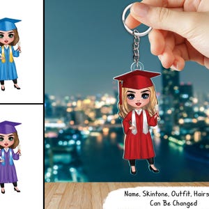 Graduation Gift for Girl - Personalized Acrylic Keychain, Graduation Keychain, Grad Gift For Her,Class of 2025 Keychains,Graduation Keepsake
