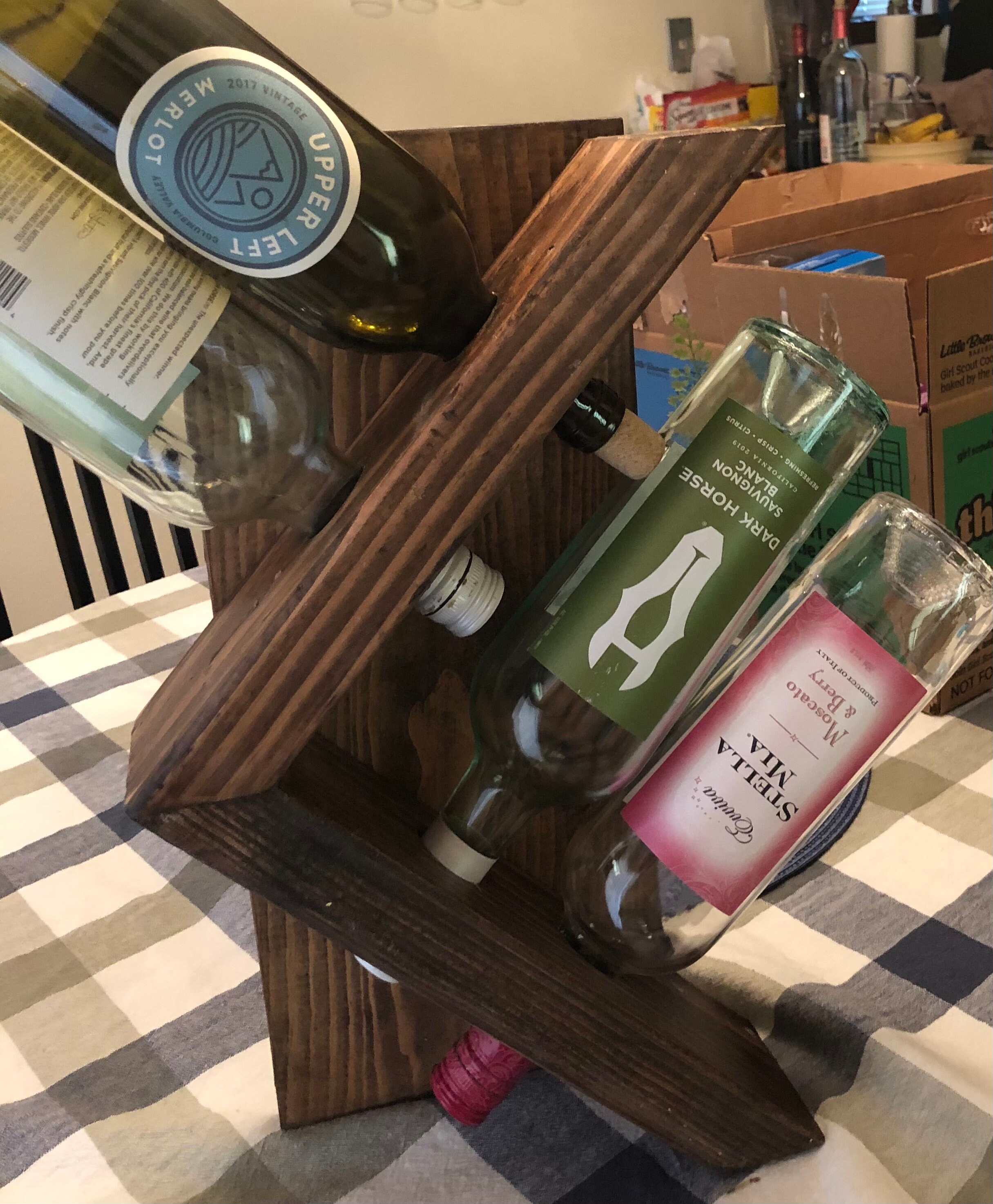 Mini Zig Zag Wine Bottle Holder Small Wine Bottle Holder Etsy Singapore