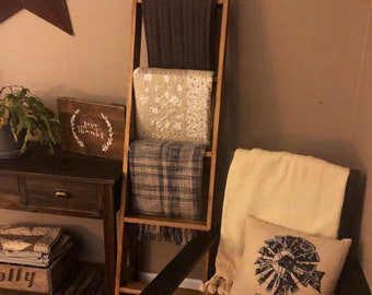 Wooden Blanket Ladder| Custom Blanket Ladder| Decorative Ladder