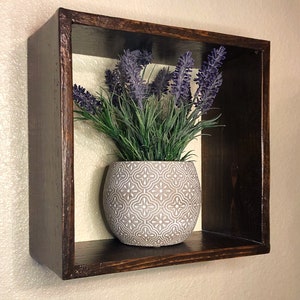 Floating Square Shelves|Shadow box | Square Shelves| Floating Cube Shelves| Floating Book Shelf| Wood Square Shelf| book shelf