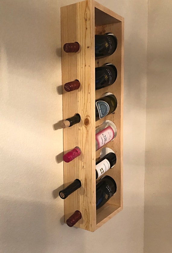 Soporte vertical para botelleras / estante para vinos rústico