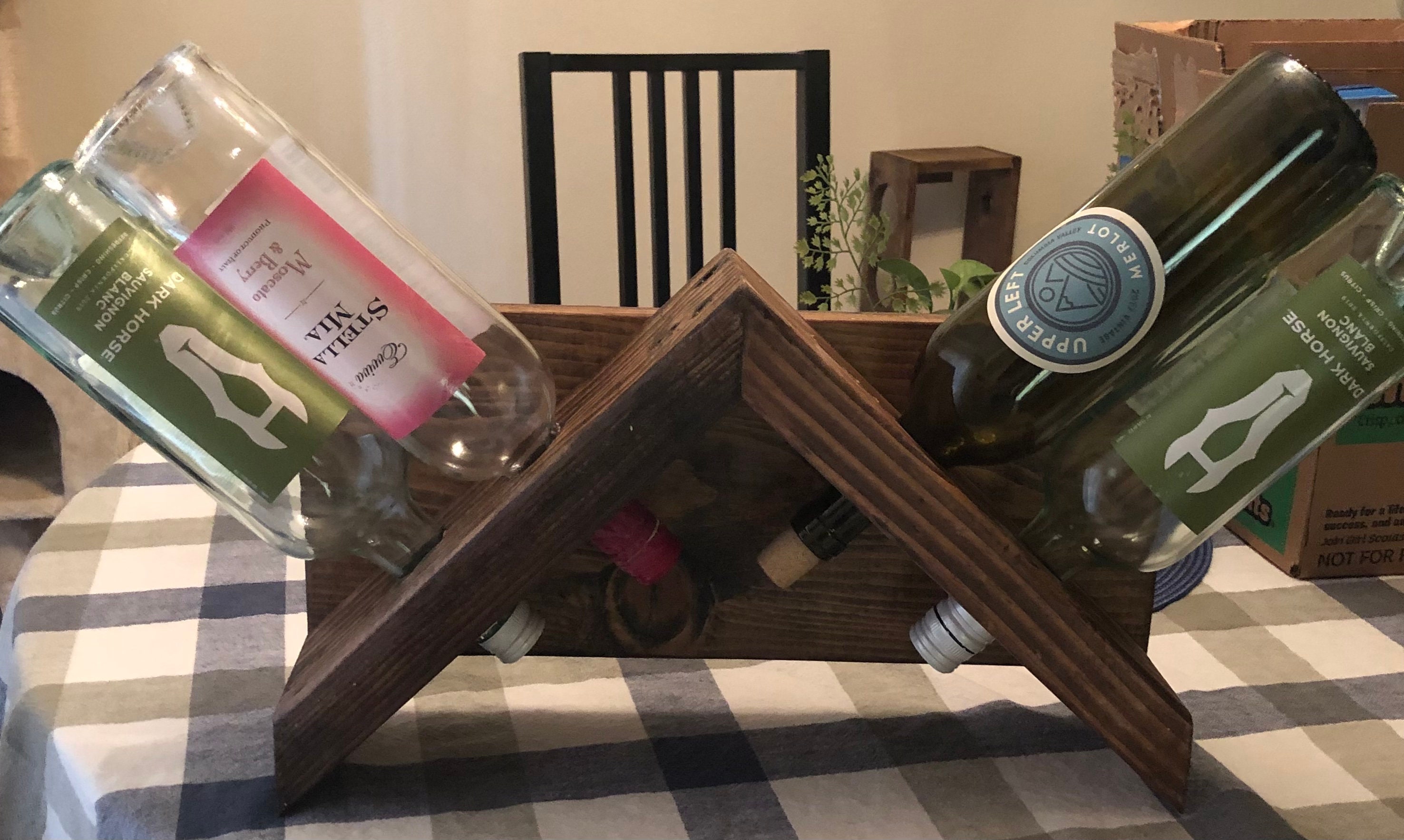 Mini Zig Zag Wine Bottle Holder Small Wine Bottle Holder Etsy Singapore