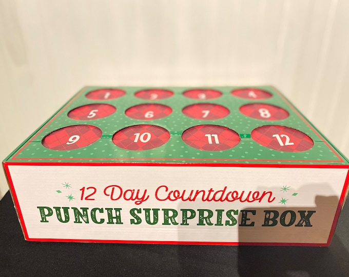Holiday Surprise "12 Days of Christmas" Cinnamon Roasted Nuts Countdown Punch Box