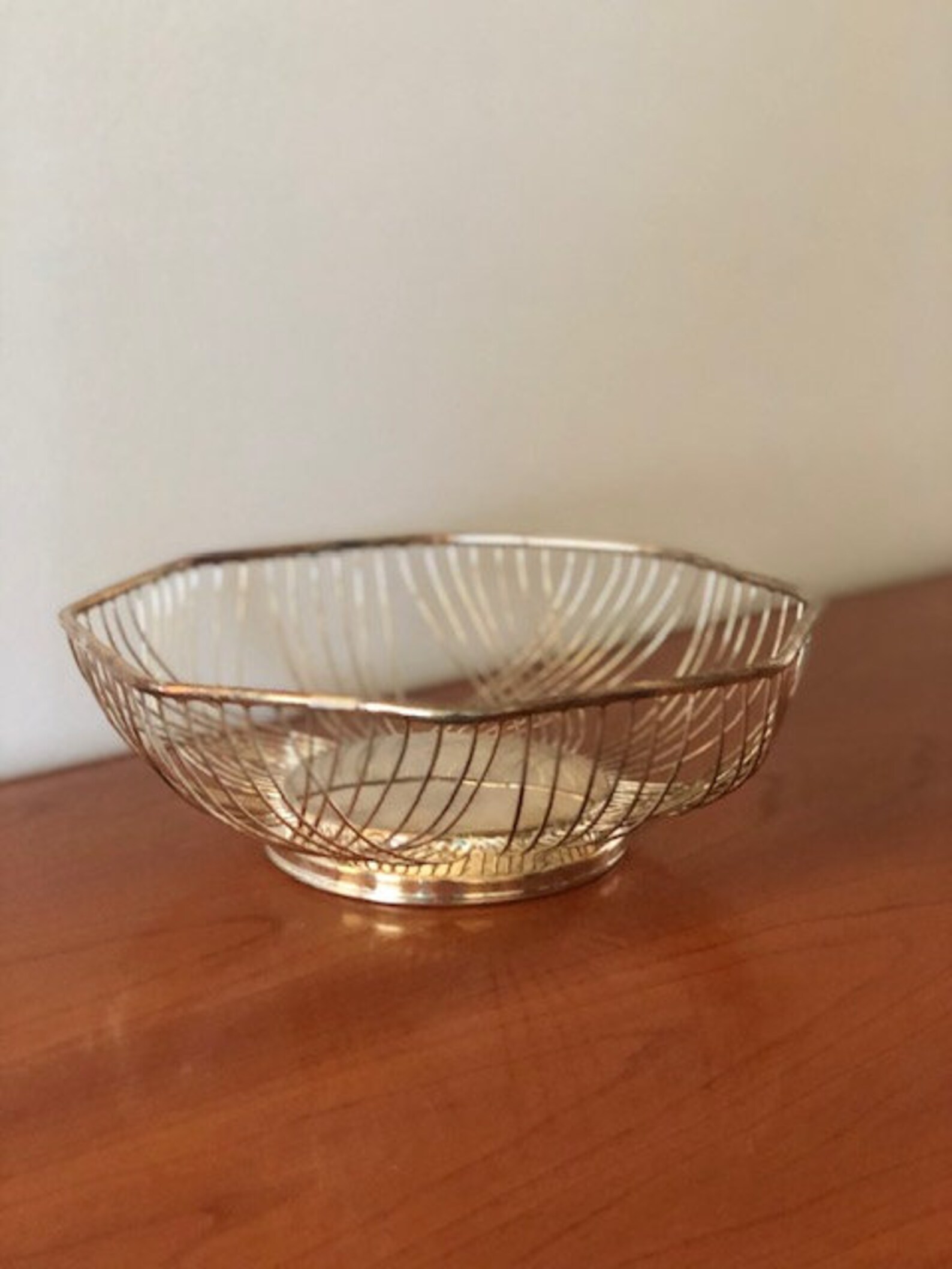 Vintage silver fruit basket Etsy
