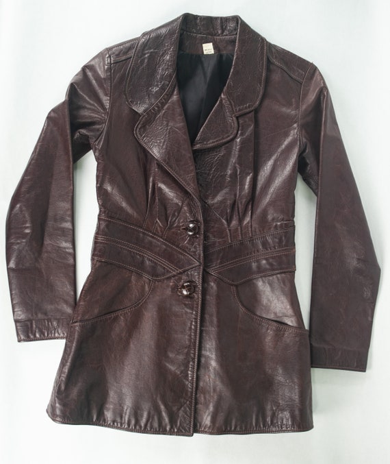 70's leather blazer