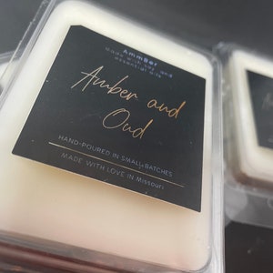Amber and Oud scented wax melts